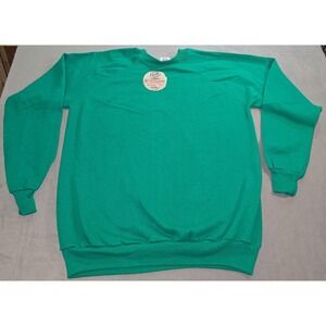 Vintage Pannill Blank Sweatshirt Adult XXL Green Pullover Made in USA 90s NEW